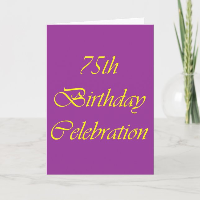75th Birthday Celebration 2 Card (Front)
