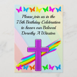 75TH BIRTHDAY CHRISTIAN INVITATION