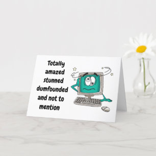 "75th" BIRTHDAY-CONFUSED COMPUTER Card