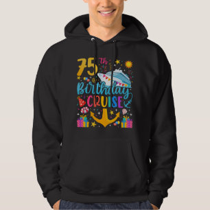 75th Birthday Cruise B-Day Party Men Hoodie
