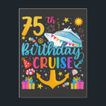 75th Birthday Cruise B-Day Party Postcard<br><div class="desc">75th Birthday Cruise B-Day Party Funny design Gift Classic Standard Postcard Classic Collection.</div>