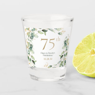 75th Birthday Eucalyptus Shot Glass