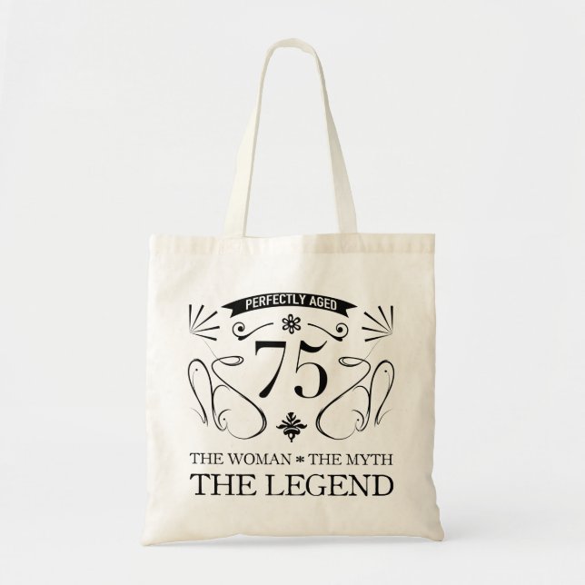 75th Birthday For Women Tote Bag (Front)