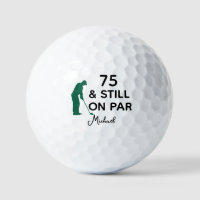 75th Birthday Funny Custom Golf Ball with Name
