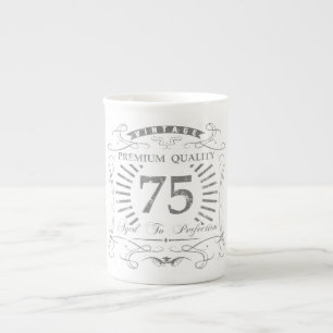 75th Birthday Gag Gift Bone China Mug