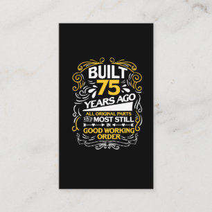 75th Birthday Gift for a 75 year old Business Card