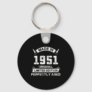 75th Birthday Gift For Legends Made In 1951 75 Yea Key Ring