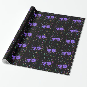 75th Birthday Gift Wrap Wrapping Paper
