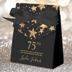 75th Birthday Gold Stars Thank You  Favour Box