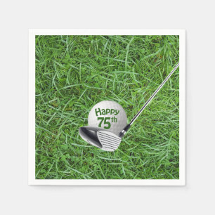 75th Birthday Golf Ball and Club Napkins