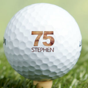 75th birthday golf balls 75 years golfer wood gift
