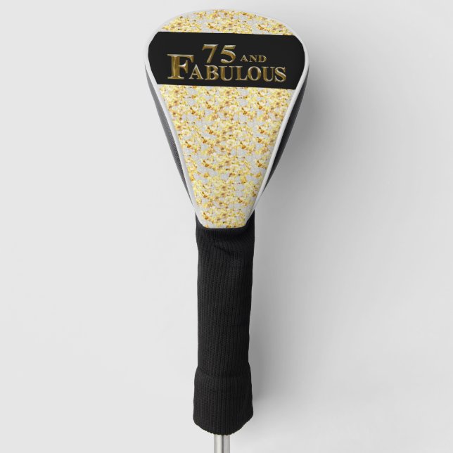 75th Birthday  Golf Head Cover (Front)