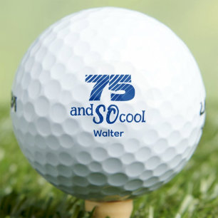 75th Birthday Golfer Gift for Granddad 75 So Cool Golf Balls