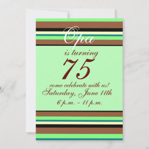 75th birthday Invitation
