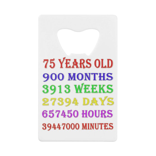 75th Birthday Milestones (Front)