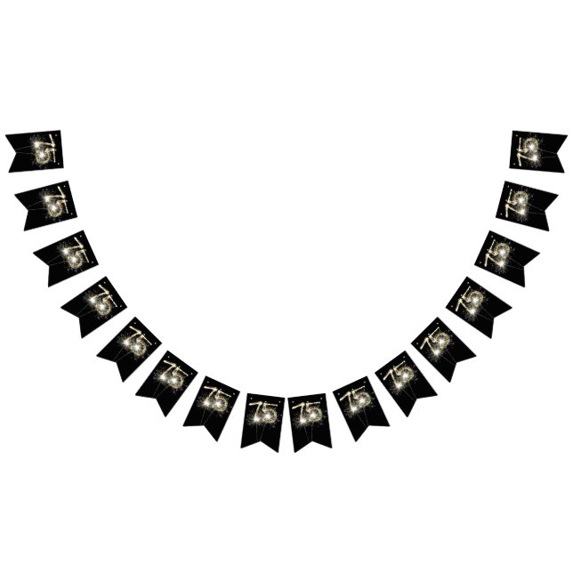 75th Birthday Or Anniversary Party  Bunting (All)