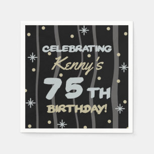 75th Birthday Party Add Your Name Napkin