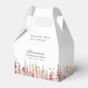 75th Birthday Party August Birth Month Flower Favour Box