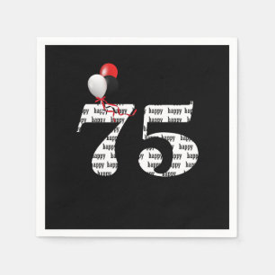 75th Birthday party balloons Napkin