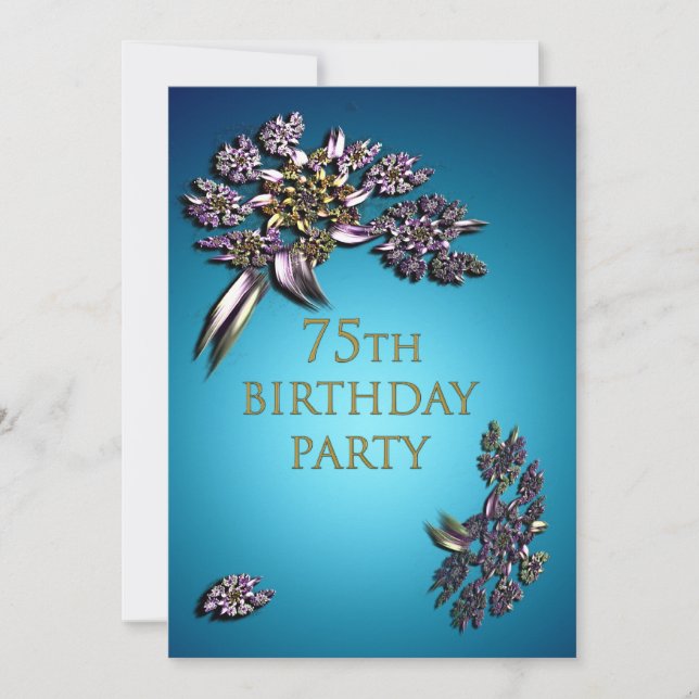 75th Birthday party invitation (Front)