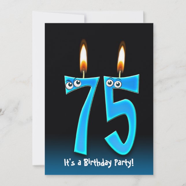75th Birthday Party Invitation (Front)