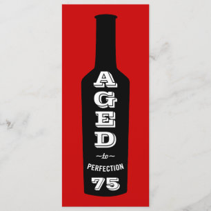 75th Birthday Party Invitation Aged to Perfection