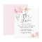 75th Birthday Party Pink Floral Invitation
