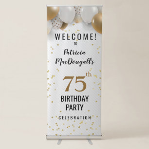75th Birthday Party Retractable Banner