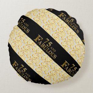 75th Birthday  Round Cushion