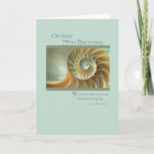 75th Birthday Spiral Shell Card