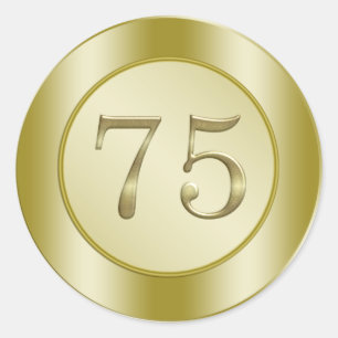 75th Birthday Sticker