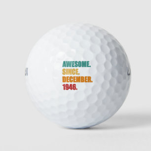 75th Birthday Vintage 1946 December Golf Balls