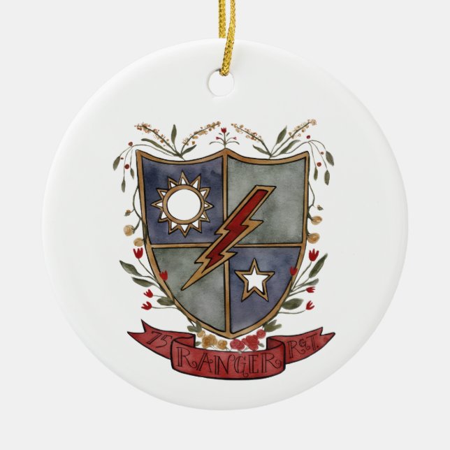 75th  ceramic tree decoration (Front)