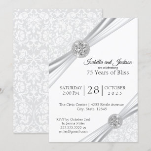 75th Diamond Anniversary Design Invitation