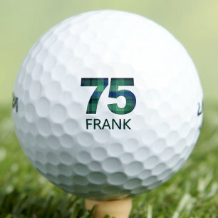75th Plaid Gift for Uncle - 75 and Legendary Golf Balls