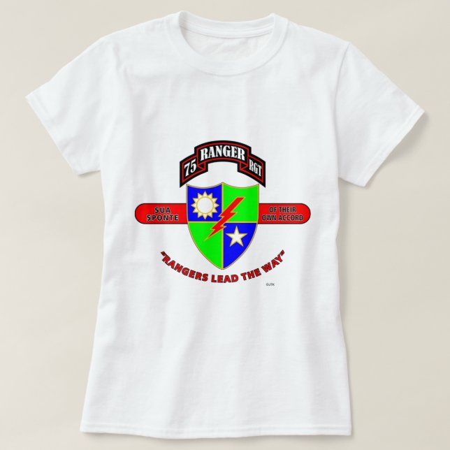 75TH RANGER BATTALION "ARMY RANGERS" T-Shirt (Design Front)