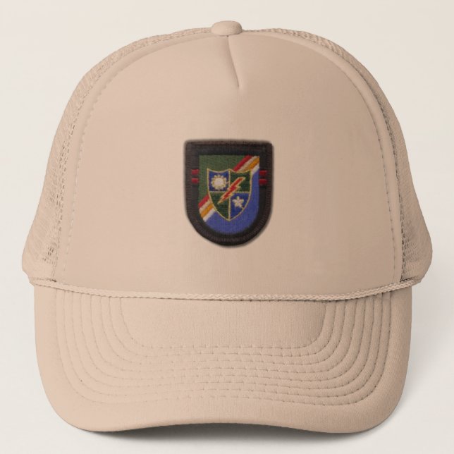 75th Ranger Regimen airborne fort benning veterans Trucker Hat (Front)