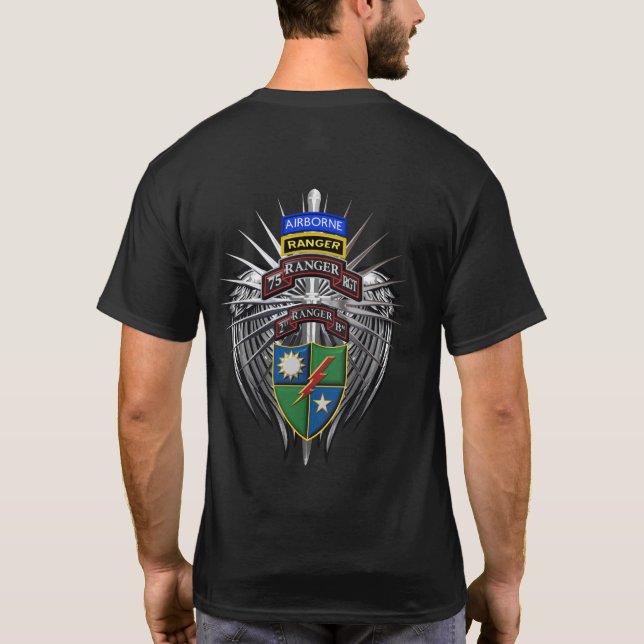 75th Ranger Regiment 2nd Battalion (2nd Bat)  T-Sh T-Shirt (Back)