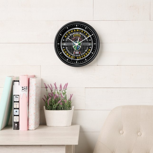 75th Ranger Regiment Afghanistan Veteran Clock (Reading Room)