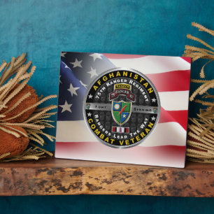 75th Ranger Regiment Afghanistan Veteran  Plaque