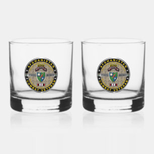 75th Ranger Regiment Afghanistan Veteran Whiskey Glass