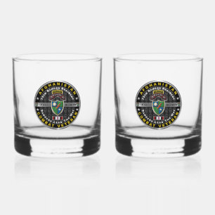75th Ranger Regiment Afghanistan Veteran Whiskey Glass