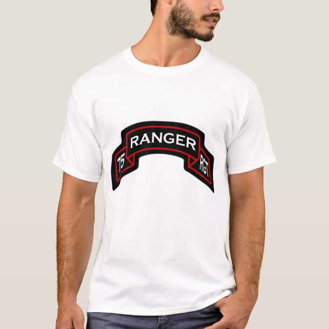 75th Ranger Regiment - Airborne scroll T-Shirt (Front)