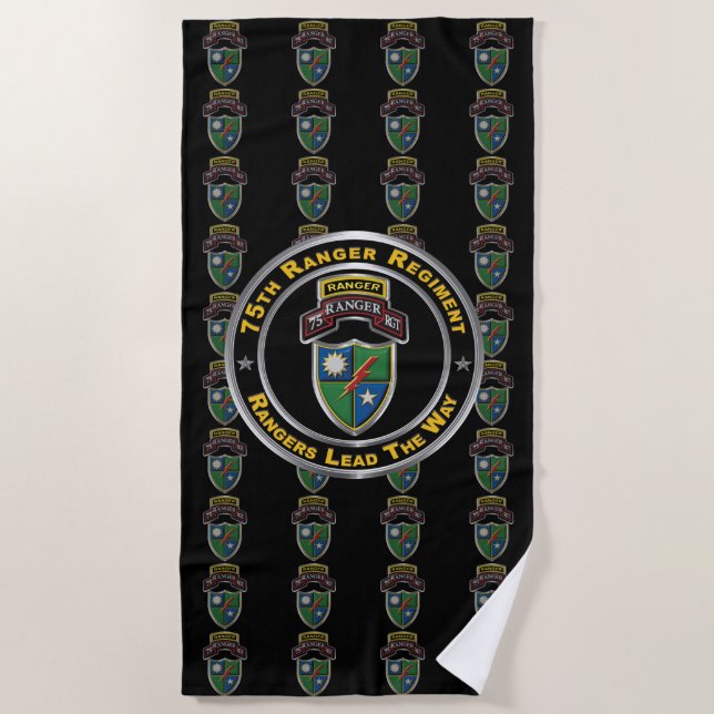 75th Ranger Regiment Beach Towel (Front)