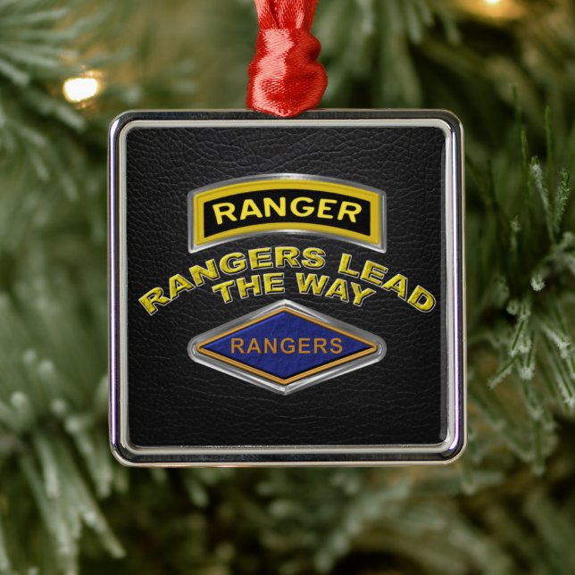 75th Ranger Regiment Christmas  Metal Tree Decoration (Tree)