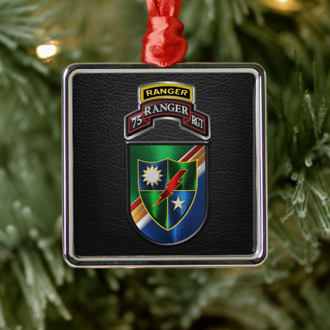75th Ranger Regiment Christmas   Metal Tree Decoration (Tree)