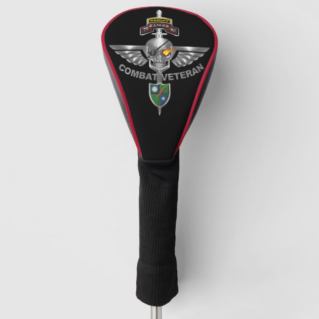 75th Ranger Regiment "Combat Veteran" Golf Head Cover (Front)
