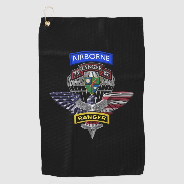 75th Ranger Regiment Customized Eagle Golf Towel (Front)