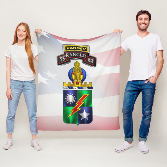 75th Ranger Regiment  Fleece Blanket (In Situ)