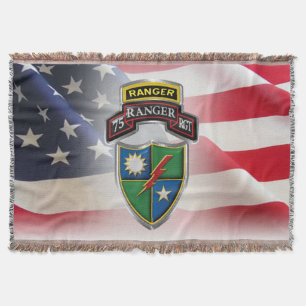 75th Ranger Regiment Iconic TAB! Throw Blanket